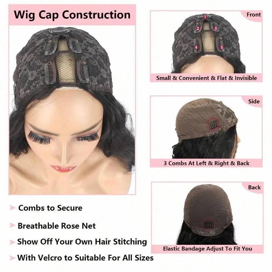 FRIZIRA© Ombre V Part Wig Human Hair Body Wave Upgrade U Part 18-40 inches✨️