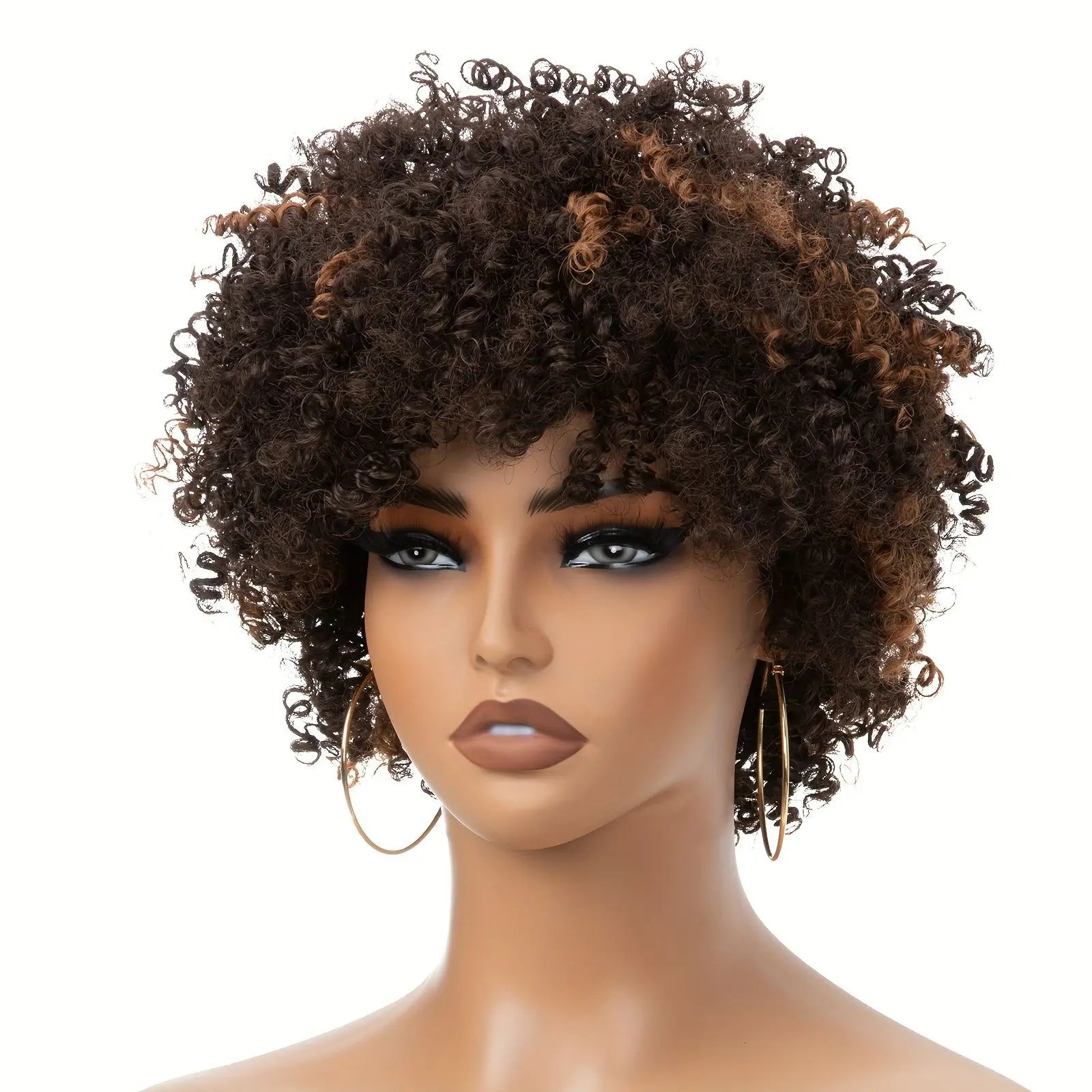 Newmi™ Highlight Afro Kinky Curly Human Hair Wigs✨️