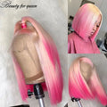 Eleanor® Brazillian Short Bob Wig Honey Blonde Ombre Pink Pre Plucked 613 Pink 13x4 Lace Front✨️ 8-14inches