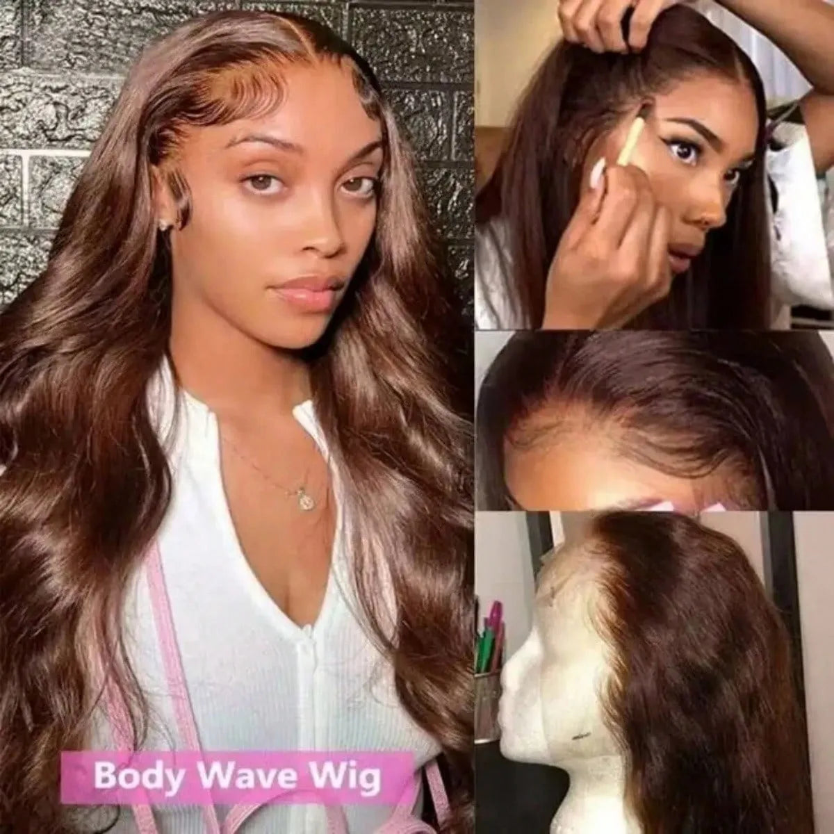 LETMIEO© Pre Plucked Lace Front Chocolate Brown Body Wave 8-34 Inch Human Hair✨️