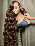 LETMIEO© Pre Plucked Lace Front Chocolate Brown Body Wave 8-34 Inch Human Hair✨️