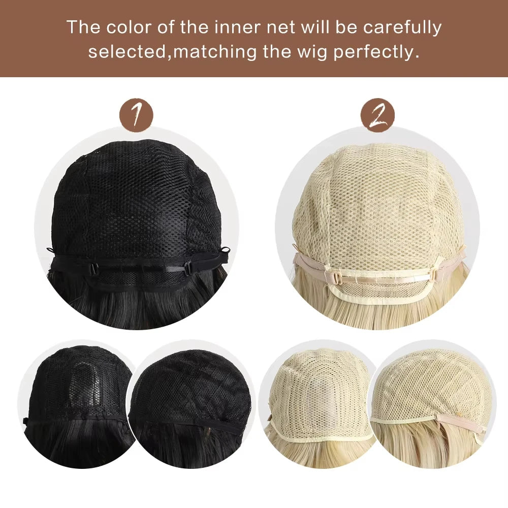 Black synthetic Layered bob style Wig 12inches✨️