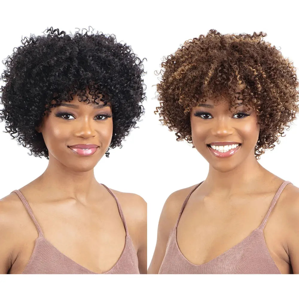 Newmi™ Highlight Afro Kinky Curly Human Hair Wigs✨️
