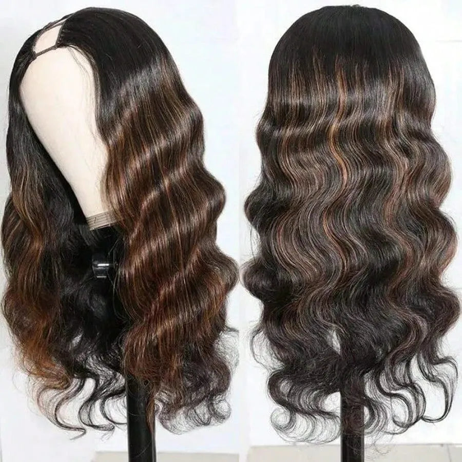 FRIZIRA© Ombre V Part Wig Human Hair Body Wave Upgrade U Part 18-40 inches✨️