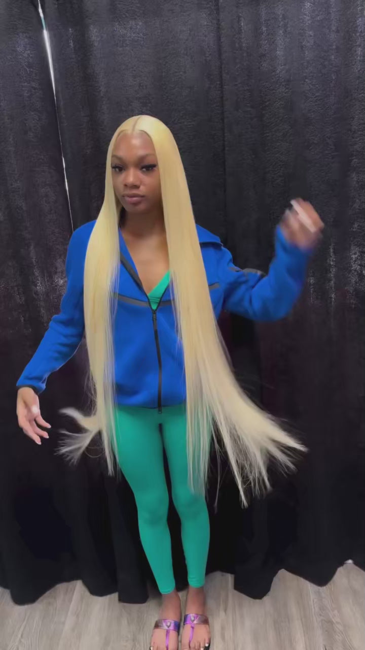 SMILEGIRL® 16-40Inch Straight Blonde Hair Pre Plucked With Baby Hair HD Transparent Lace Frontal Wig✨️ starting at $51.83