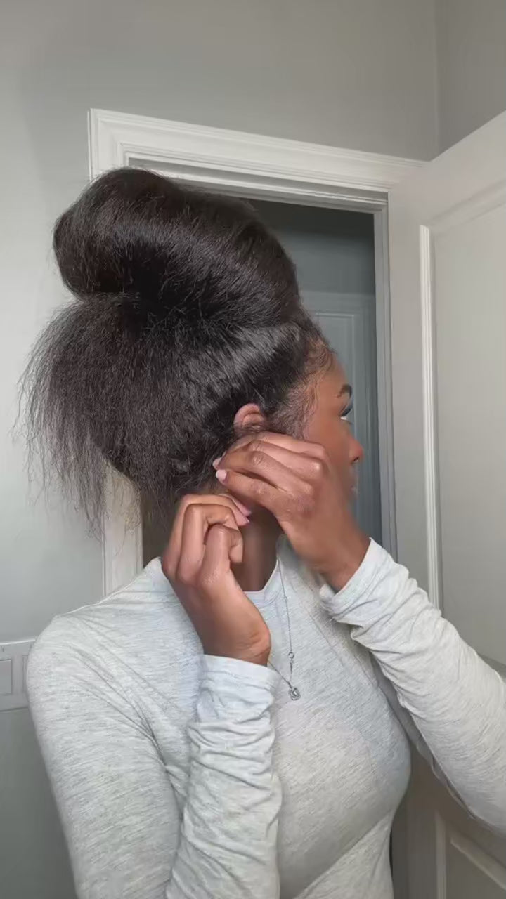 Realace®Kinky Straight Human Hair 360 Hd Full Lace Wig Invisible Strap 18-40inch ✨️ $80-$246