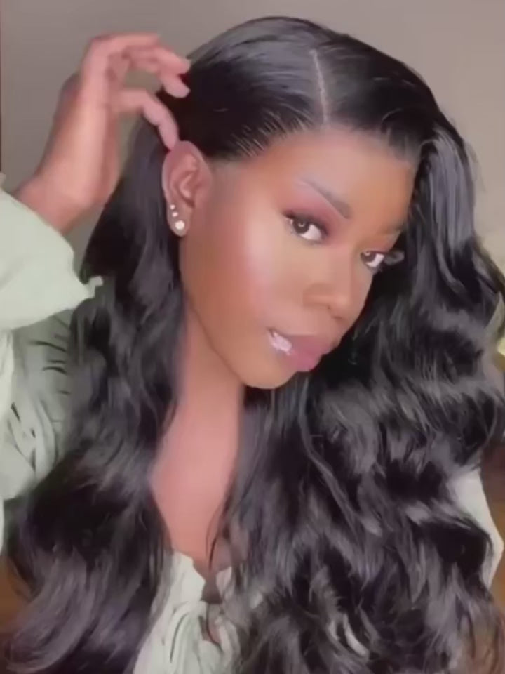 BUNGIOL® Brazilian Human Body Wave Transparent Lace Front Wig Pre Plucked 14-42 inches✨️