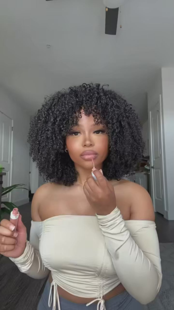 Alana beauty™ Synthetic Afro Loose Curly Wig with Bangs✨️