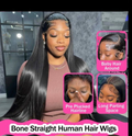 QZOQZO™Brazilian Glueless Bone Straight Lace Front 16-42in Wig✨️