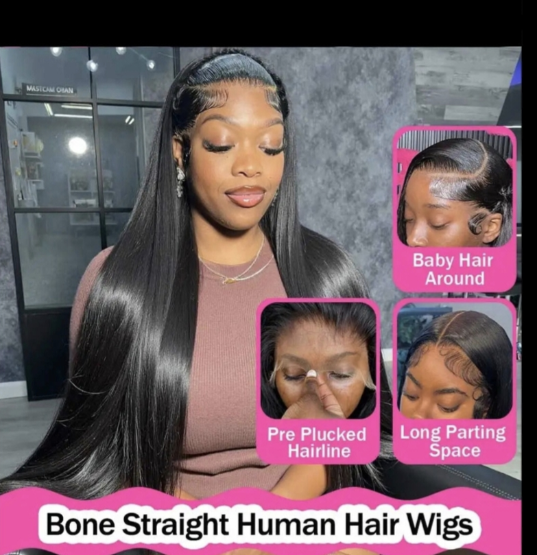 QZOQZO™Brazilian Glueless Bone Straight Lace Front 16-42in Wig✨️