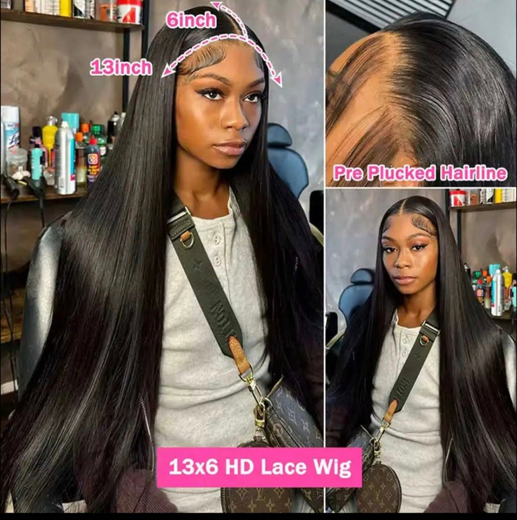 QZOQZO™Brazilian Glueless Bone Straight Lace Front 16-42in Wig✨️